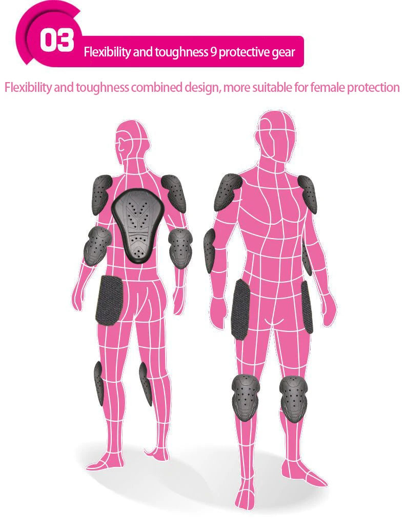 Motorcycle riding wear summer female waterproof motorcycle suit set slim-fit anti-fall four seasons racing clothing
