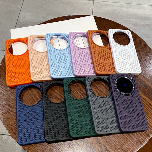 Heat Dissipation Wireless Charging Magnetic Case for Vivo X200 Pro X100 X300 Pro X200Pro Mini, Cooling Matte Hard Phone Cover
