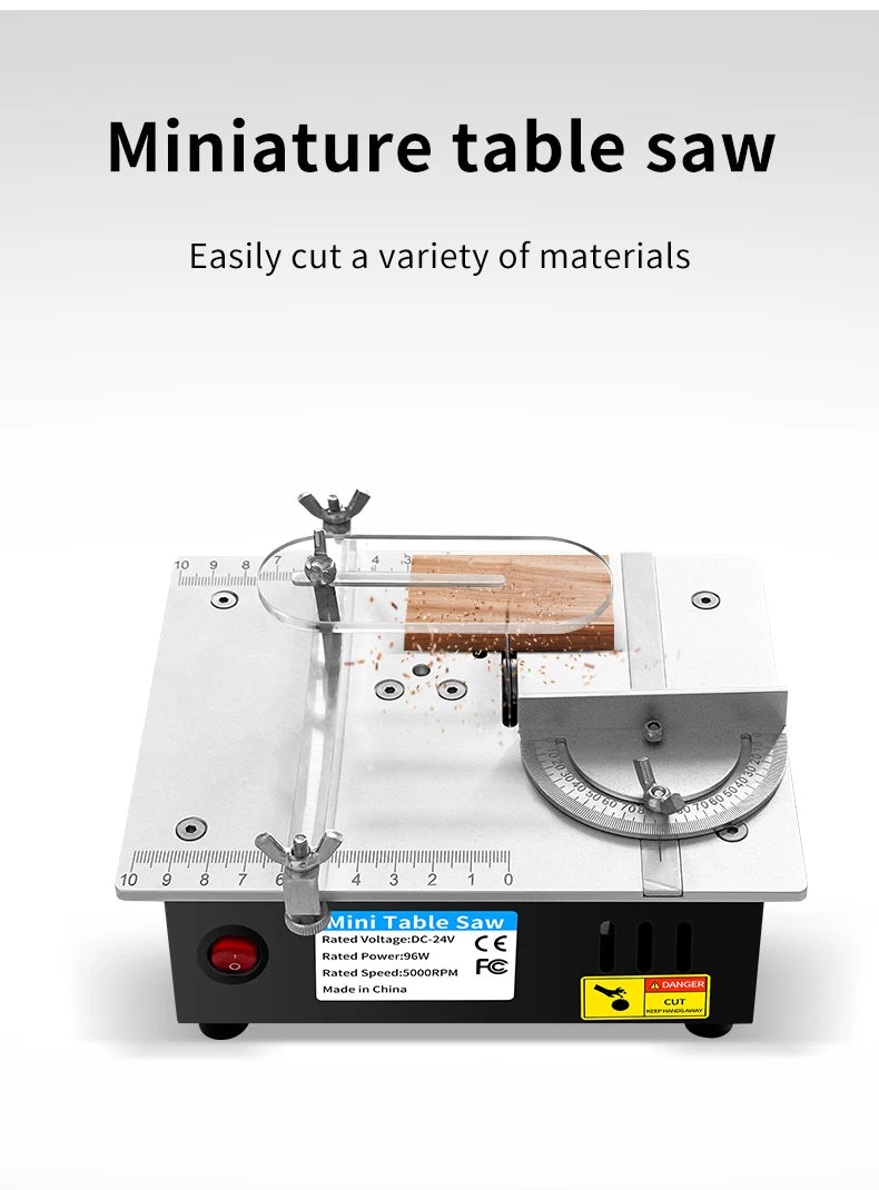 Mini Multifunctional Table Saw Electric Desktop Saws Small Household DIY Cutting Tool Woodworking Bench Lathe Cutter Machine