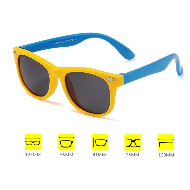 Baby Sunglasses with Glasses Box Boys Girls Outdoor Goggles Sun Glasses AC Lens Safety Glasses and Cases Gift for Kids