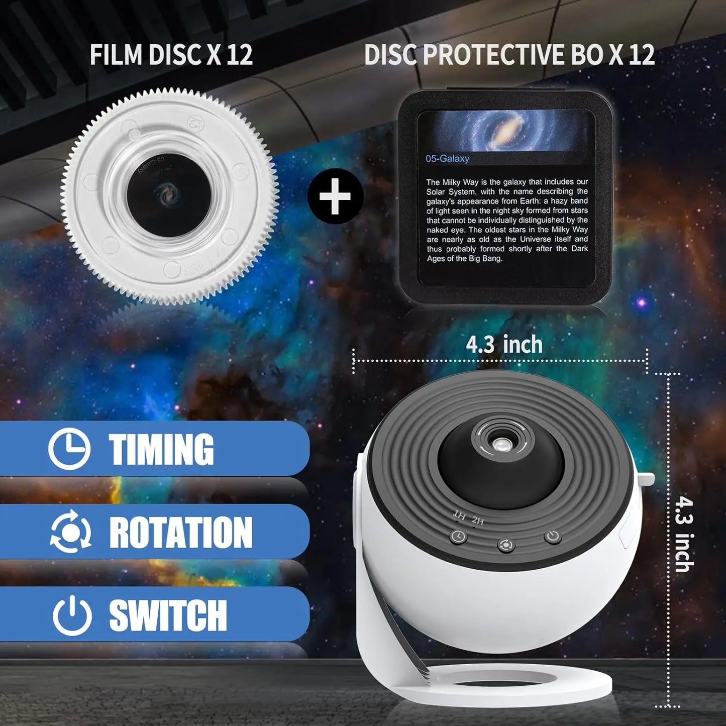 Star Projector Night Light Planetarium Projector 360° Rotate Galaxy Projector Light For Room decoration Star Sky Projection Lamp