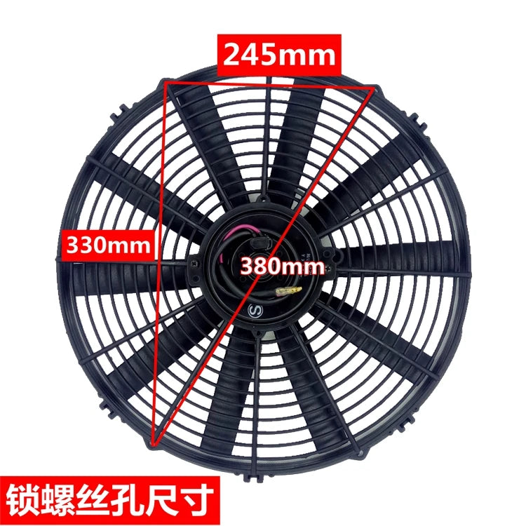Automobile air conditioner cooling fan 15 inch,80W 120W 12V/24V,Air conditioning electric fan 14 inch