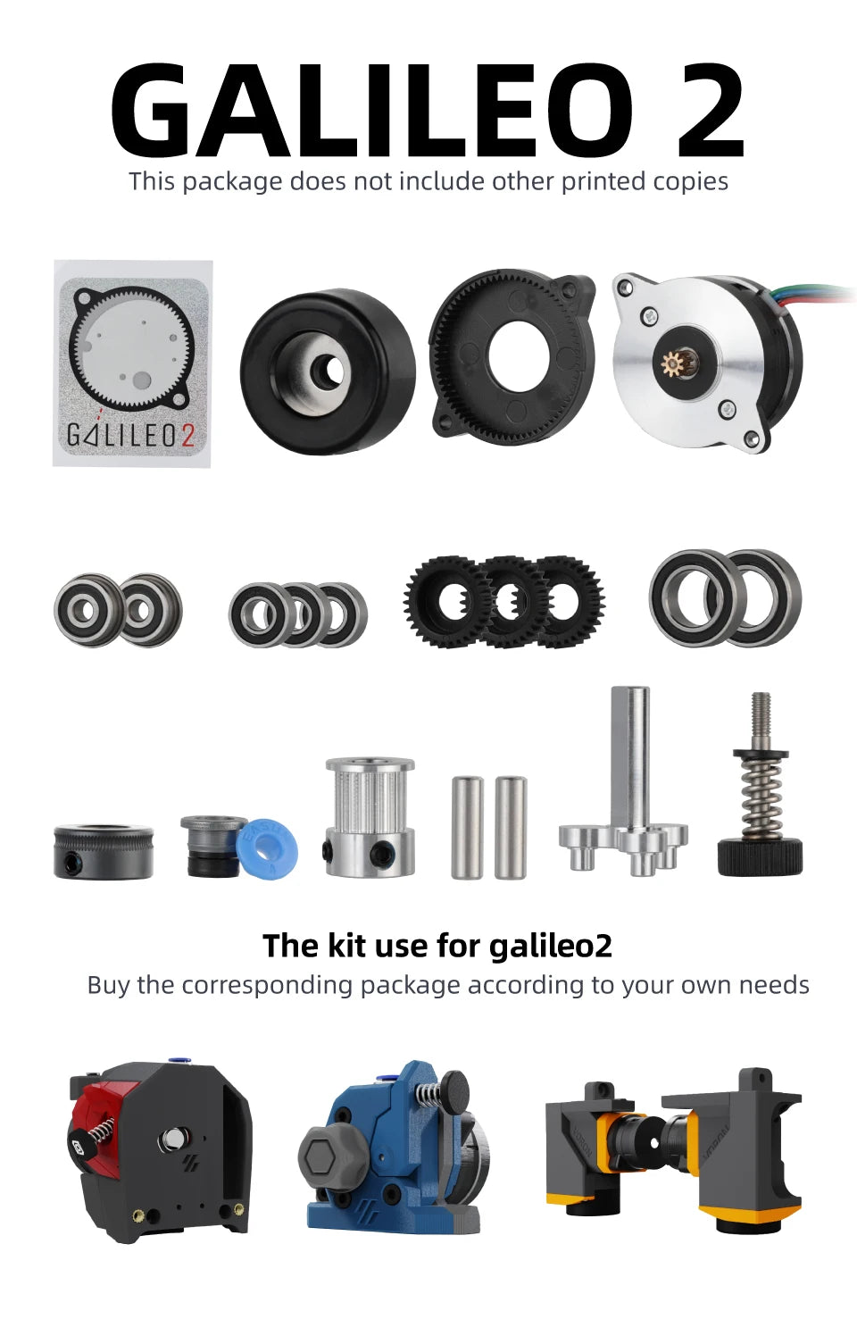 Mellow Voron Galileo 2 Kits By LDO G2E For Extruder / Z-drive Motor For Voron V2 and Micron 3D Printer Stealthburner Toolhead