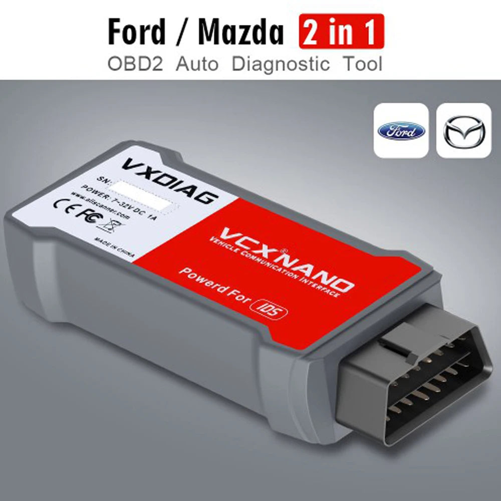 VXDIAG VCX NANO For Mazda/Ford 2 in 1 ECU Programming With IDS V125 Read VIN Clear Code TPM DPF ABS Injector Car Diagnostic Tool