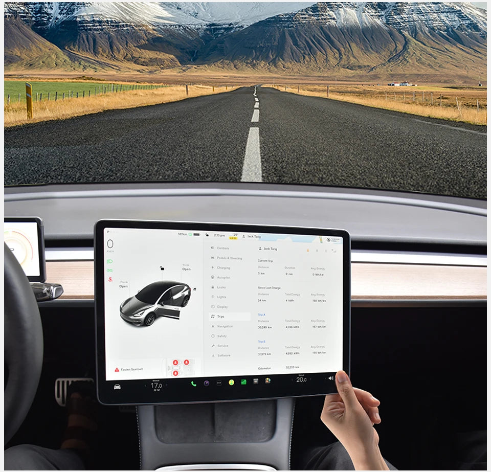 CATRONICS Screen Swivel Tilt Mount for Tesla Model 3 Highland Model Y 2017-2024 Four Direction Screen Rotating Holder Bracket