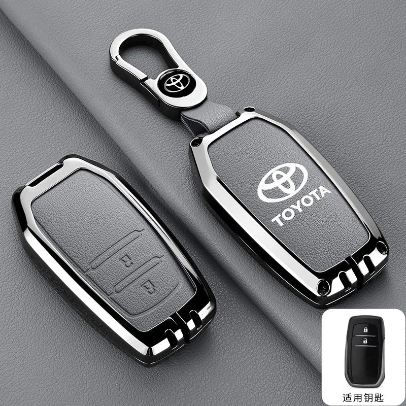 Car Remote Key Case Cover For Toyota CHR Hilux Fortuner Land Cruiser 200 Camry Corolla Crown RAV4 Highland Keychain Accessories