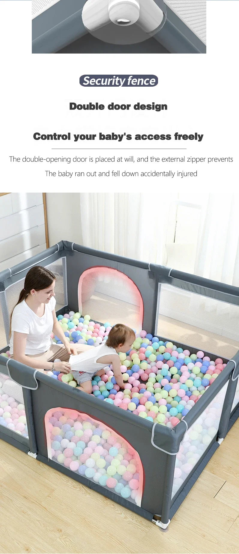 IMBABY Baby Playpen 150x180cm Children's Parks for Babies with Foam Protection Newborn Fence Box Safety Children's Play Playpen