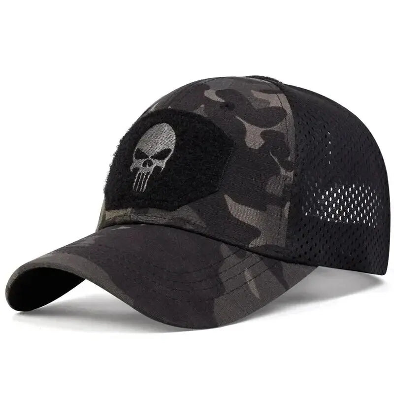 Camouflage Plaid Military Training Cap Spring Summer Outdoor Sports Sunshade Sun Protection Mesh Hat Casual Peaked Cap