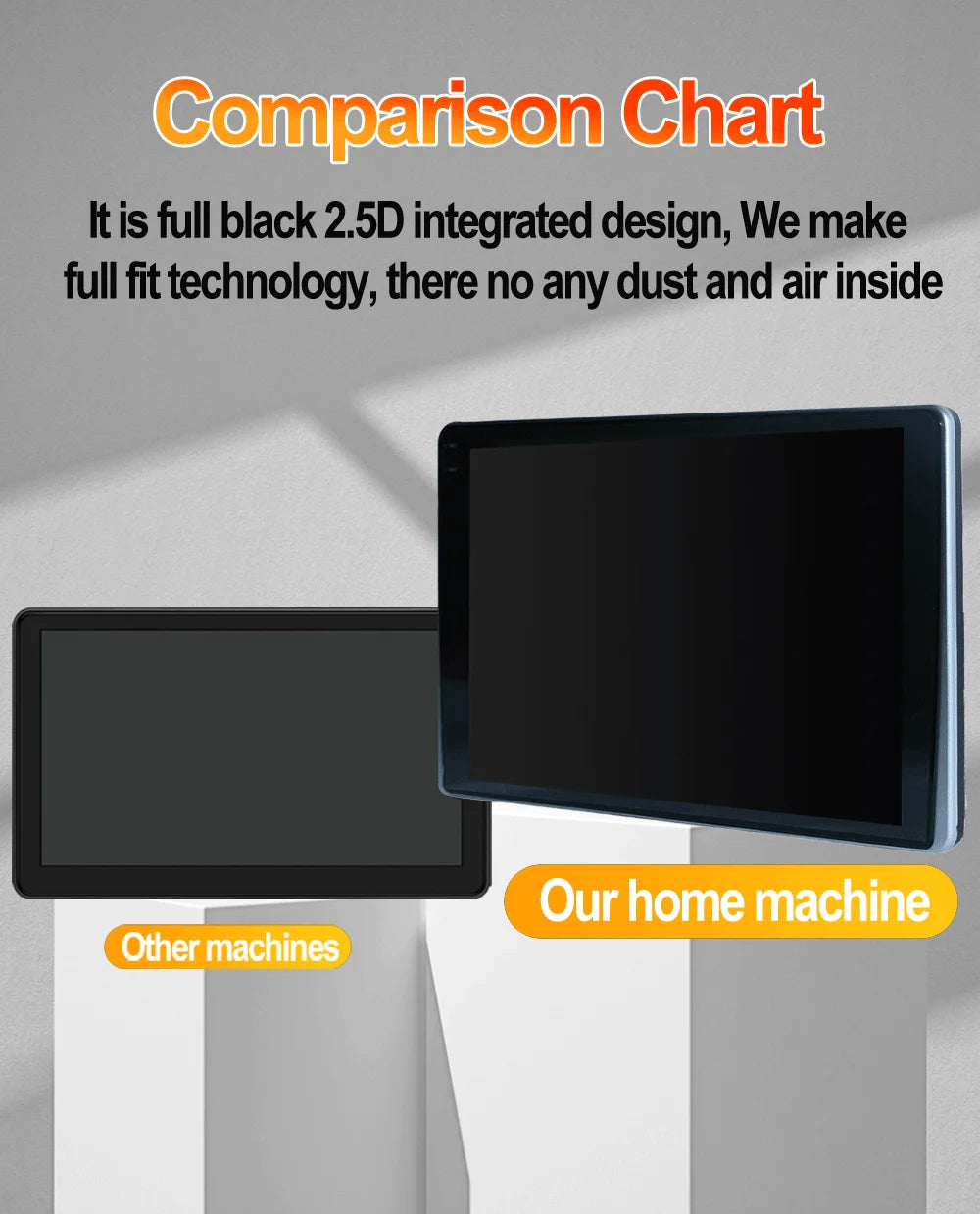 10.1" HD 1280*800 Android 13 Car Headrest Monitor Tablet For Back Seat Multimedia Apple Carplay Ambient Lights BT SD HDMI-Input