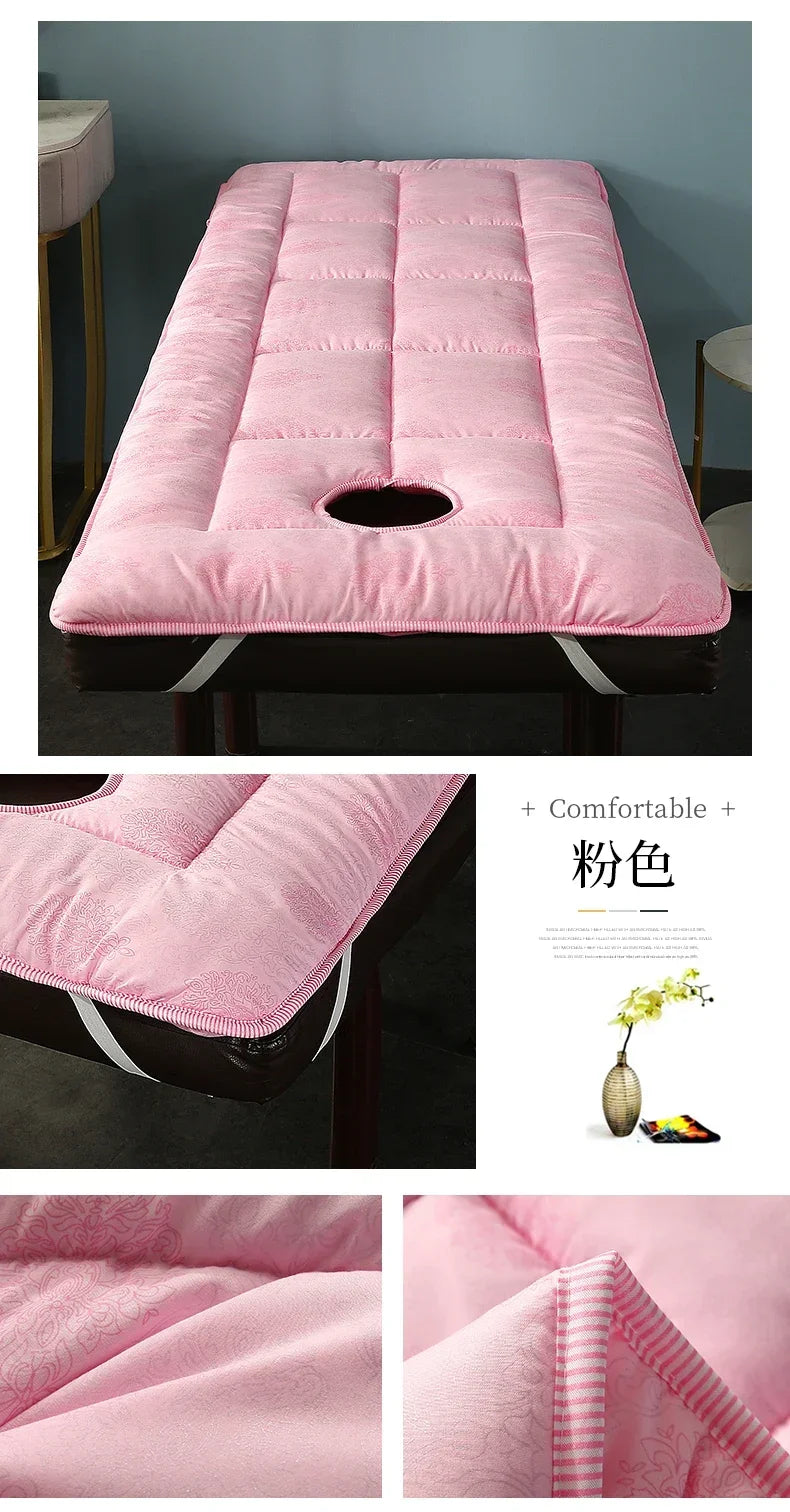Thickened Beauty Salon Bed Cushion Mattress Anti Slip Beauty Room Bed Mat SPA Treatment Massage Bed Pad With Hole