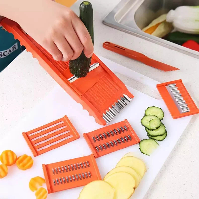 set Vegetable Fruit Potato Mandoline Slicer Peeler Dicer Cutter Chopper Grater Kitchen Vegetable Cutter Kitchen Accessories