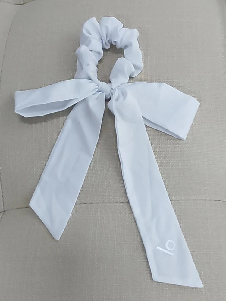 AL Love Knots Tie Scrunchie Bow Ribbon Hair Clip Solid Hair Pin Retro Headband with Clips Girls Hair Accessories