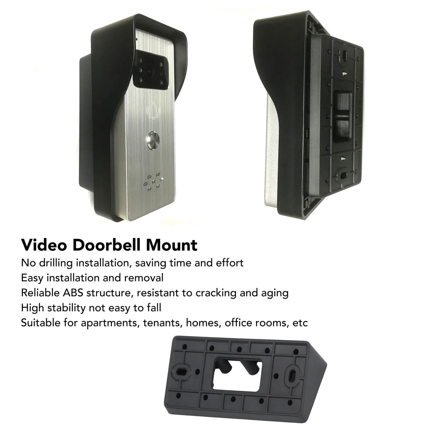 Doorbell Mounting Stand Video Doorbell Mount Wall Mounted Avoid Drilling Doorbell Bracket  for Houses Apartments Office