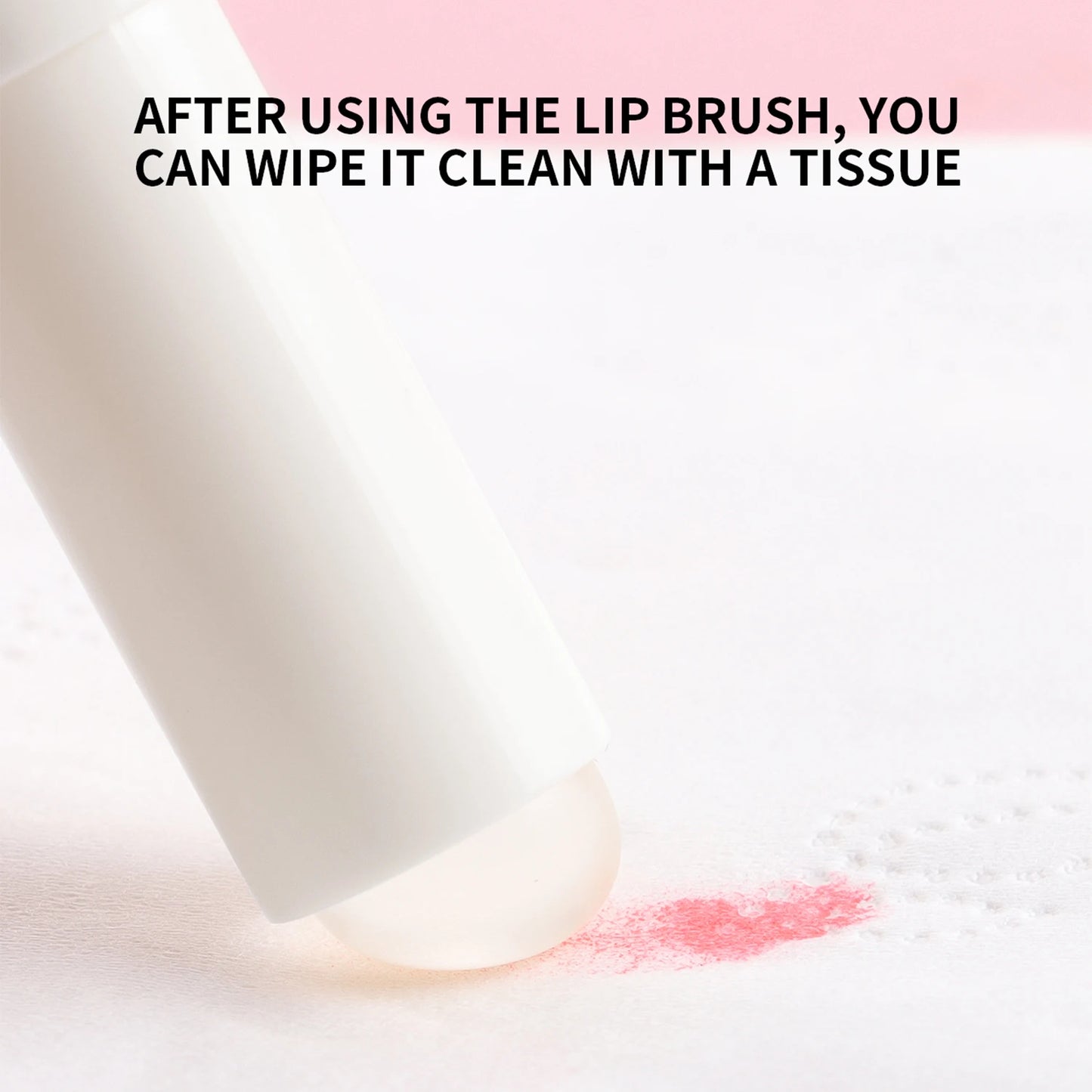 lip brush, 1pcs Plastic Cute Covered Portable for Smoother & Fuller Lip Appearance makeup brush For Making Up Supply