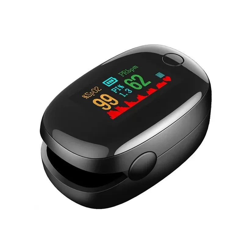 MINK Finger Clip Heart Rate Meter Measure Finger Oximetry PI Value Monitor Pulse Black Gem Oximeter Heart Rate Monitor Portable