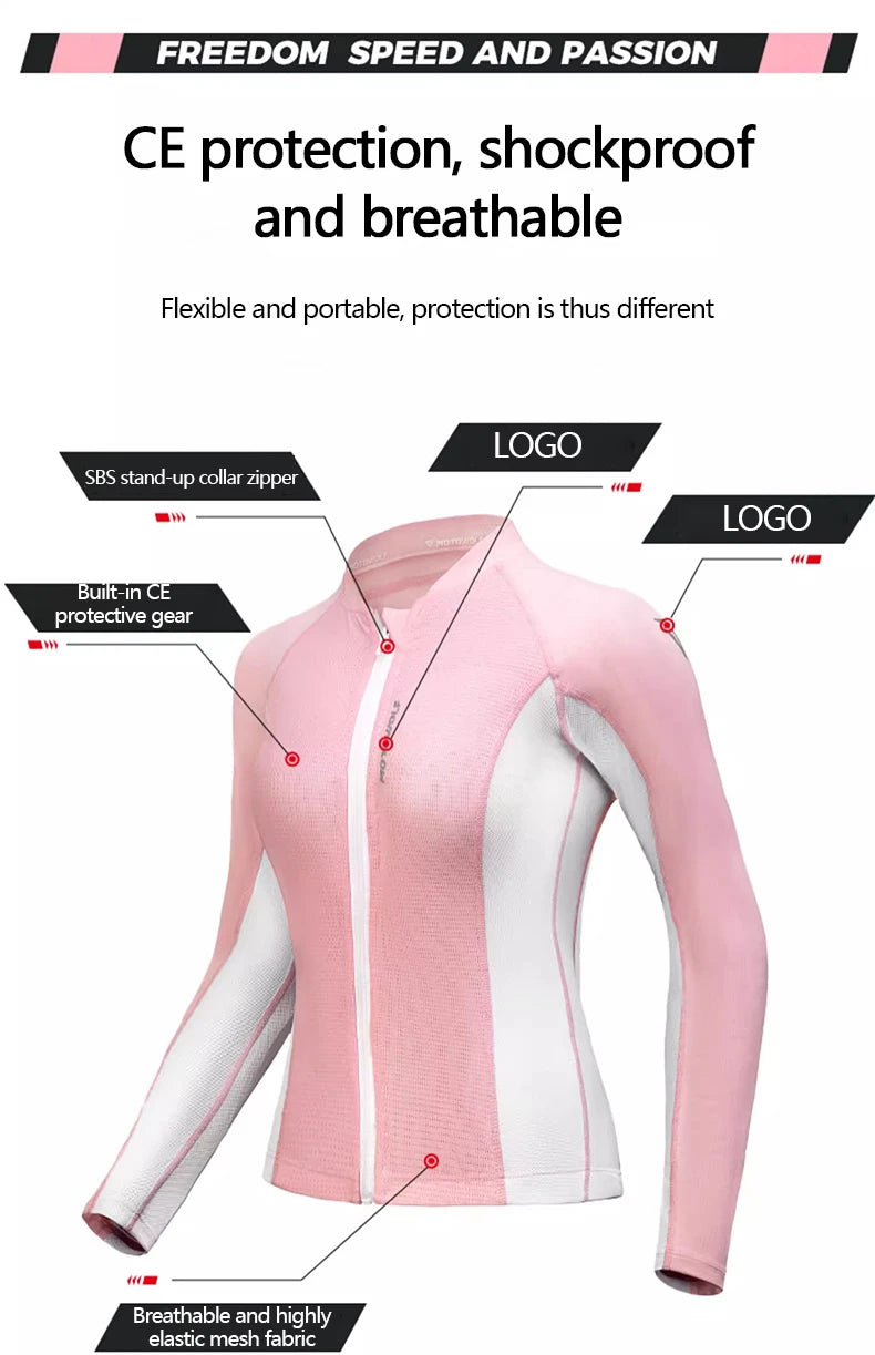 Motorcycle riding suits, all-season mesh breathable, spring and summer women's fitted, anti-drop, quick-drying clothes