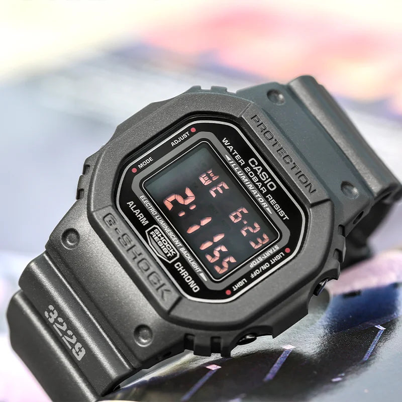 Casio DW-5600 Men Women Watch G-SHOCK Sutra Small Square Multi-functional Calendar LED Lighting Sports Electronic Women Watch