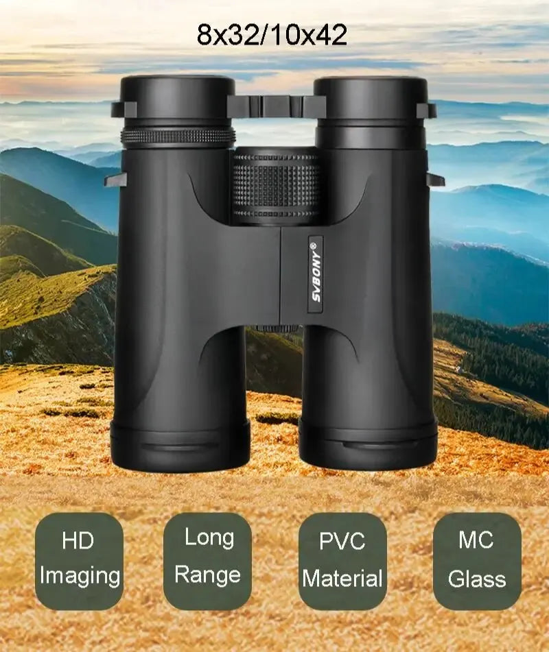 Svbony F9333A/F9333B Binoculars 10X42/8X32 Telescope Powerful Professional HD Long Range Camping Equipment For Traving Suvival