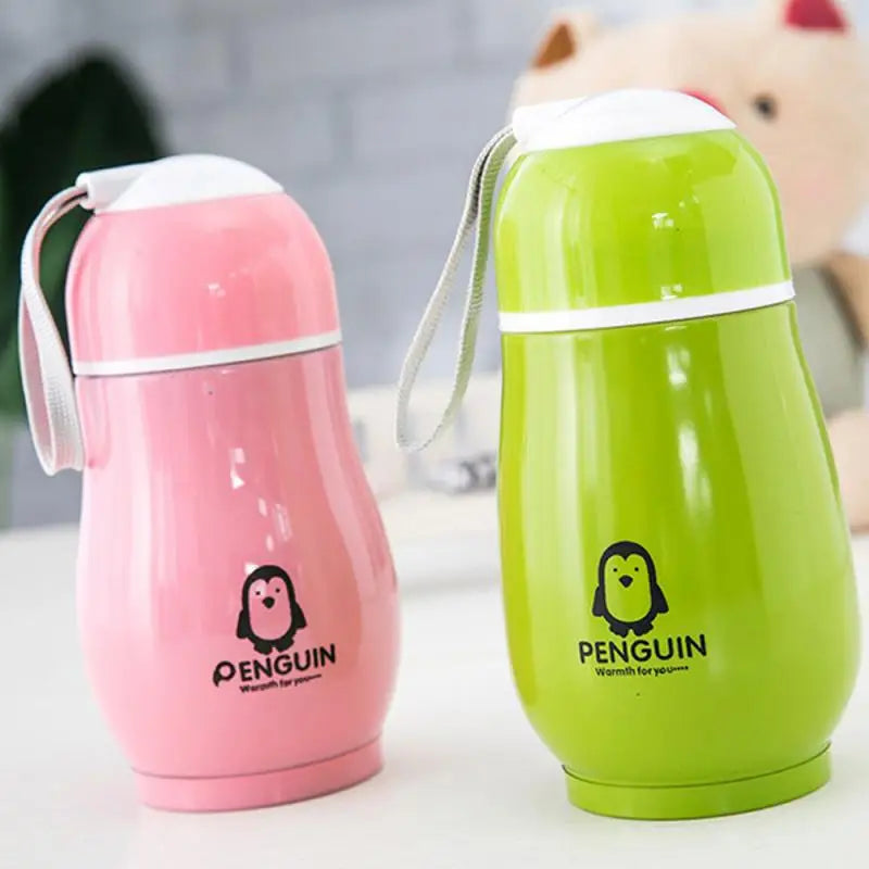 300ml Mini Penguin Thermos Cup Cute Insulation Portable Thermoses Stainless Steel Vacuum Flask Travel Drink Tools