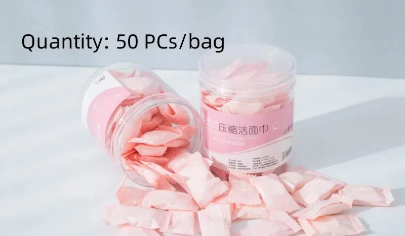 Tissues Wipes Disposable Towel 50pcs Compressed Portable Travel Non Woven Towel Outdoor Wipes Face Wash Wipes