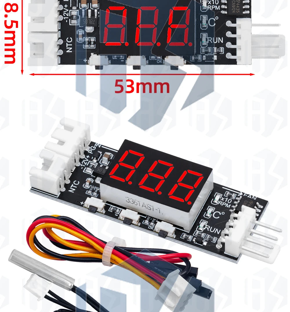 Single 12V 3A DC PWM 4 Wire Fan Temperature Control Speed Controller Chassis Computer Noise Reduction Module NTC B 10K 3950