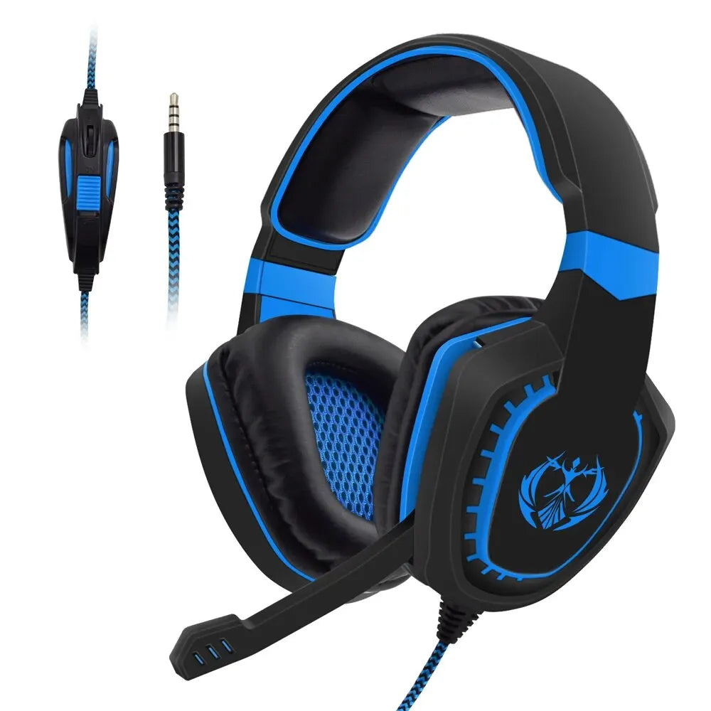 Headphones wired Gaming Headset Noise Isolating Overear Headphone with Mic.Volume Control Bass Surround for PC PS4 PS5 XBOX