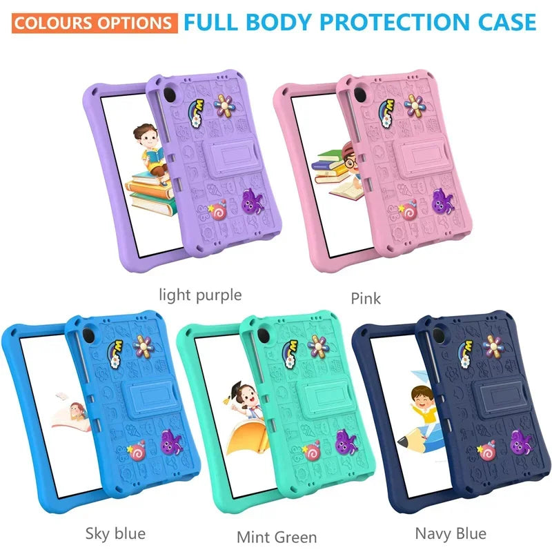 For Samsung Tab S5E S6 Lite 10.4" A7 A8 A9+ A11 Plus SM-X230 SM-X210 X130 T500 T510 Shockproof Stand Strap Tablet Case EVA Funda