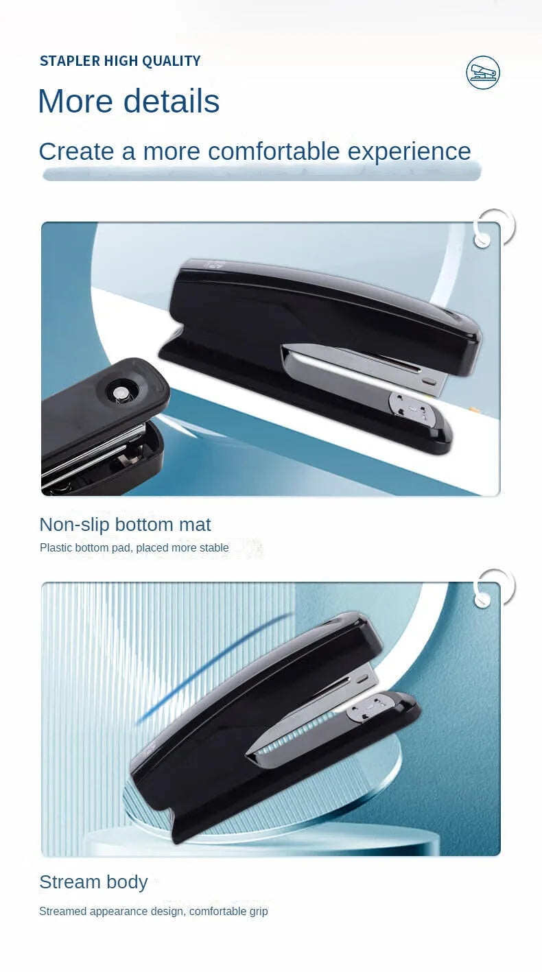 M&G Dual Mode Stapler Business Metal Durable Stapler #12 Office Supplies Single Pack Black/Gray Fits 24/6 & 26/6 Nail Patterns