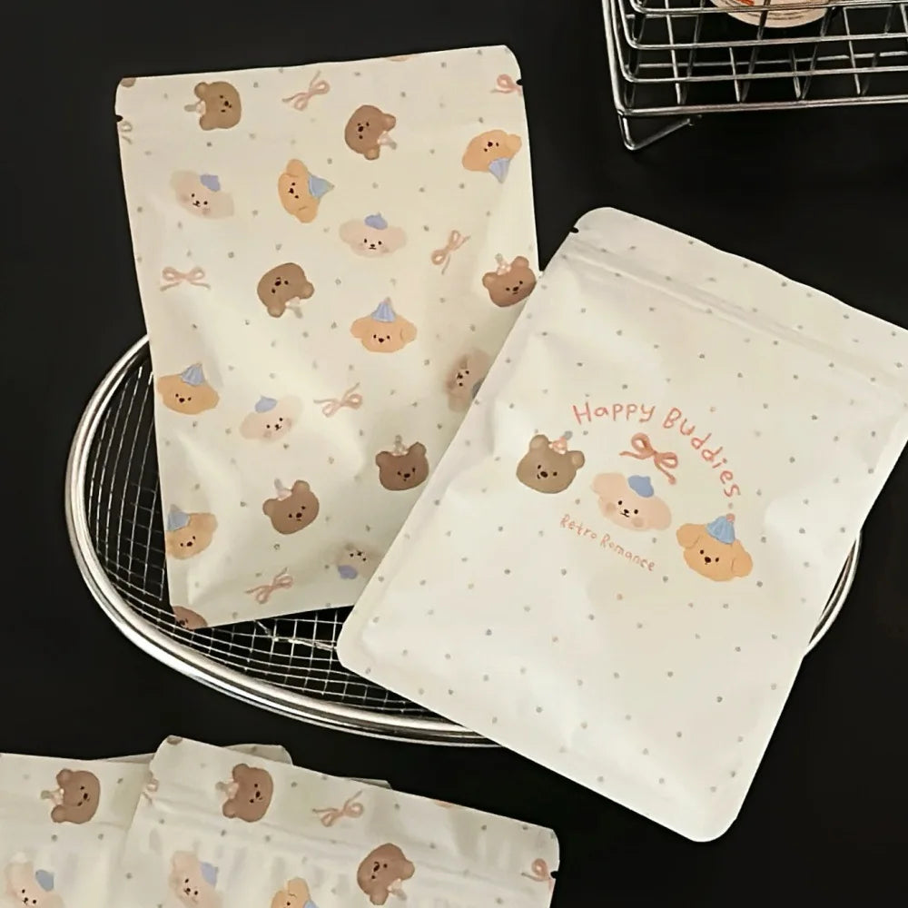 20 Pcs Cute Bear Self sealing Bag Packaging Bag Holiday Gift Packaging Sealed Bag