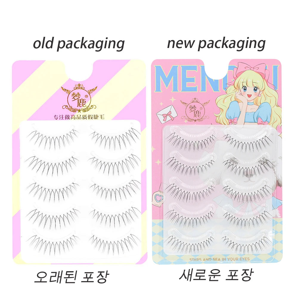 Dream Deer False Eyelashes A Type Eyelashes Upgraded Lash V-shaped 0.14mm Transparent Stem Soft Natural Eye Lashes Mink