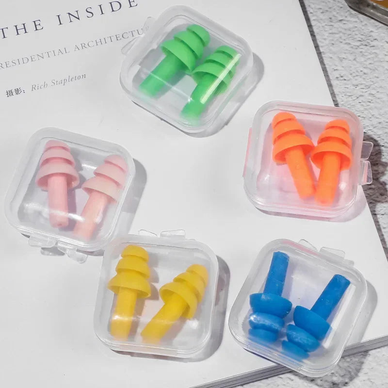 10pcs Soft Silicone Earplugs Waterproof Swimming Ear Plugs Reusable Noise Reduction Sleeping Ear Plugs Hearing Protector