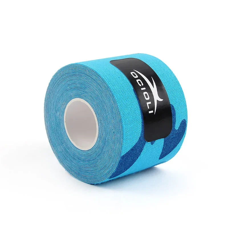 5 Pieces 5mx5cm Kinesiology Tape Sports Safety Tape Bandage Strain Injury Support Waterproof Elastic Physio Kinesiotape Patch