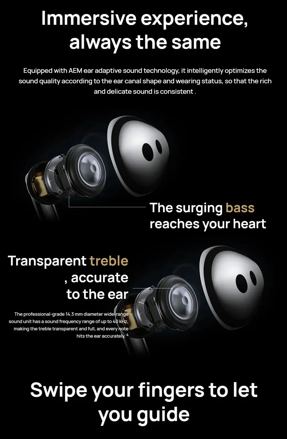 2024 Original Huawei FreeBuds 4E Earphones Bluetooth 5.2 True Wireless Headphone Open-fit Active Noise Cancellation 2.0 Earbuds