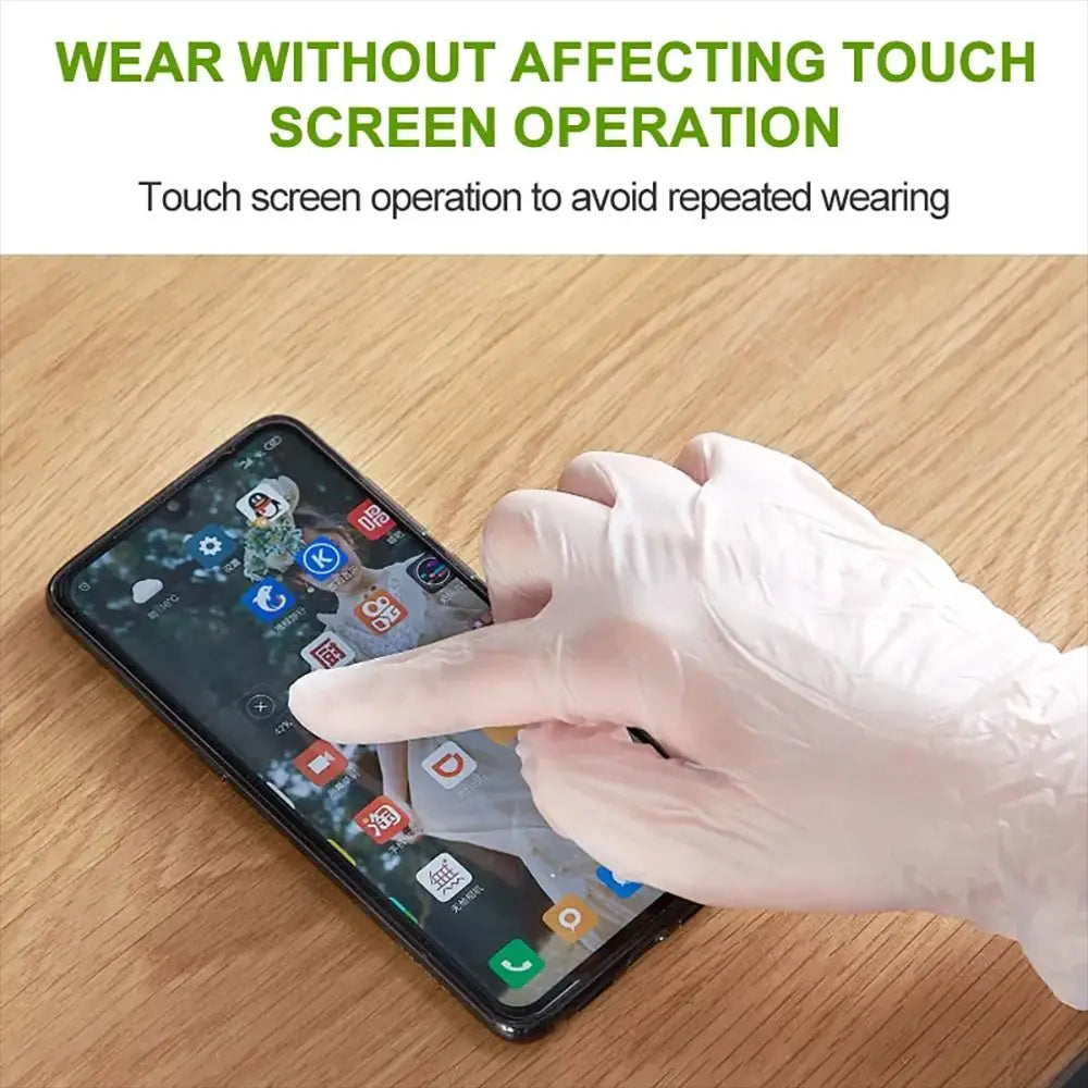 Food Grade Disposable Gloves Portable Non-Slip Acid Work Safety Cleaning Gloves Transparent TPE Latex Free Gloves Wholesale