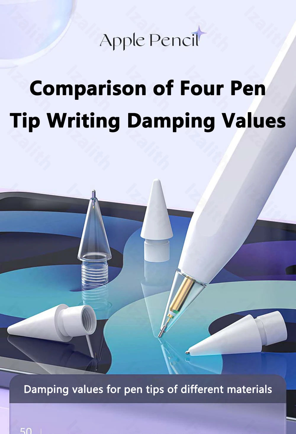 Replacement Pencil Tips for Apple Pencil 1st 2nd 3th(USB-C) 4/6 Pcs 2B Thin Soft Nibs for iPad Pro Pencil 1/2/3 Stylus Fine Nib