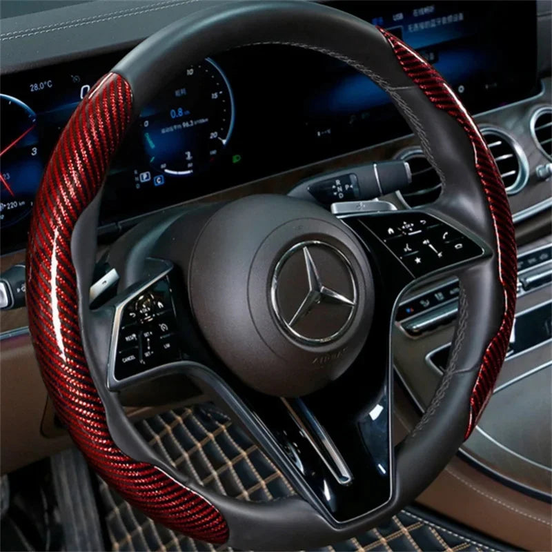 2025 NEW Carbon Fiber Car Steering Wheel Cover Universal Non-Slip 2PCS Steering Wheel Booster Cover Anti-skid Accessories