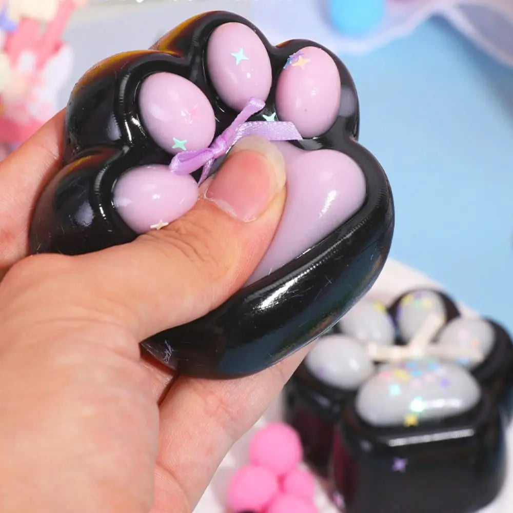 Squeeze Cat Paw Toys Pinching Cat Paw Decompressing Toy Soft Sticky Stress Relief Relax Toys