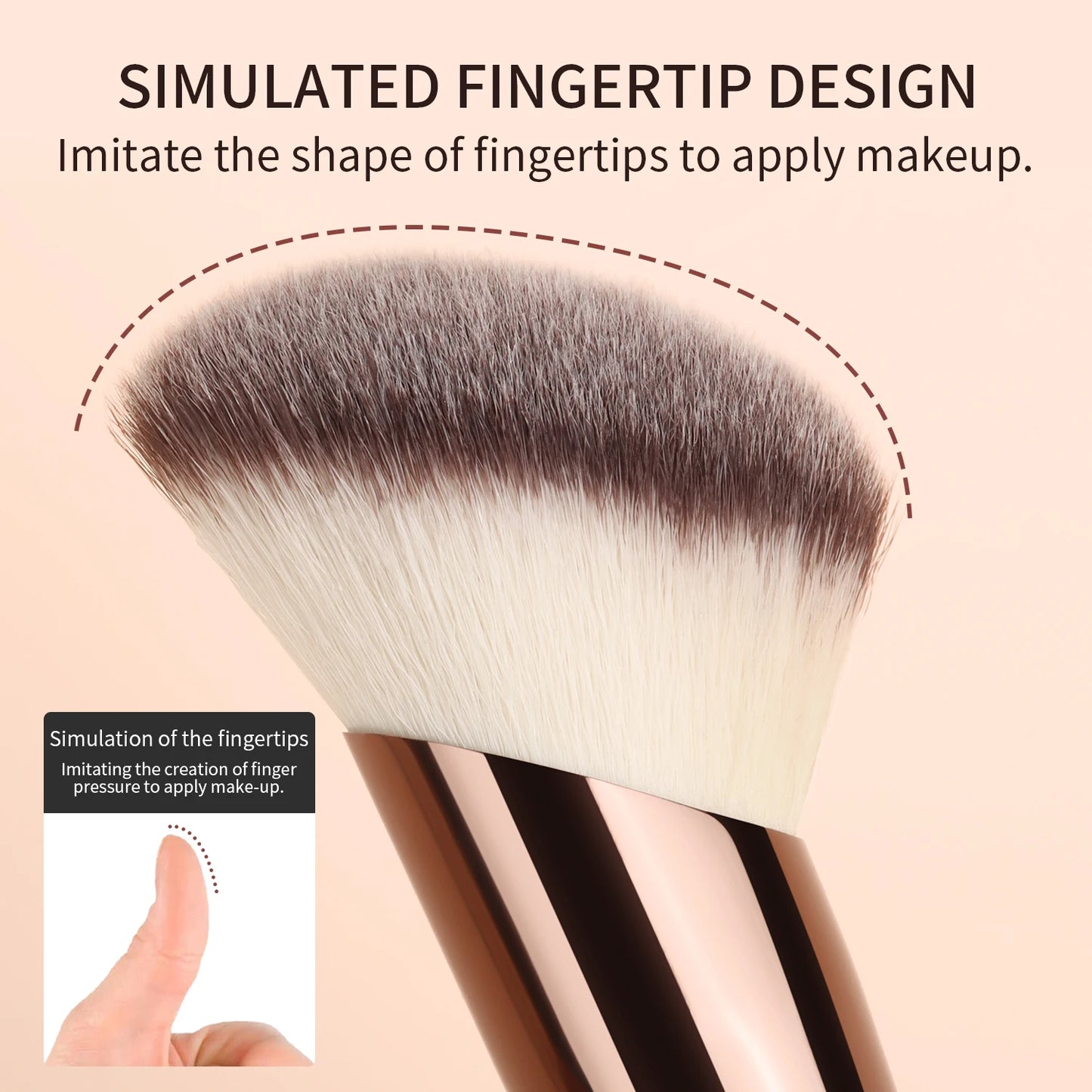 7pcs Double Head Face Makeup Brush Soft Fiber Hair Highlight Fashion Design Versatile Angled Brush for Precise Application Found