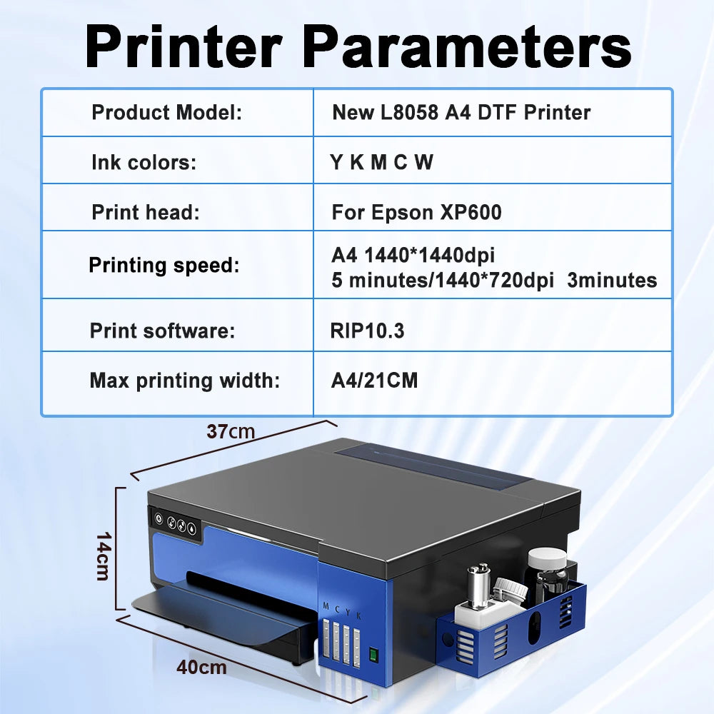A4 DTF Printer For Epson XP600 L805 T shirt Printing Machine Directly to Film Transfer Printer impresora dtf a4 For Fabric Print
