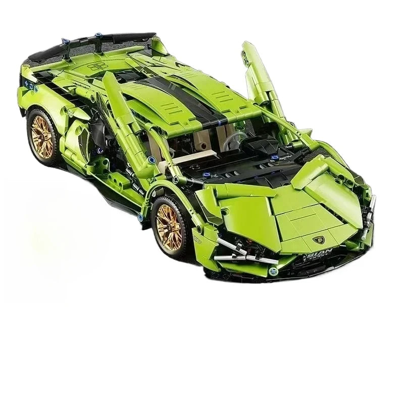 Compatible building block new sports car cyberpunk programming remote control sports car assembly model toy boy gift