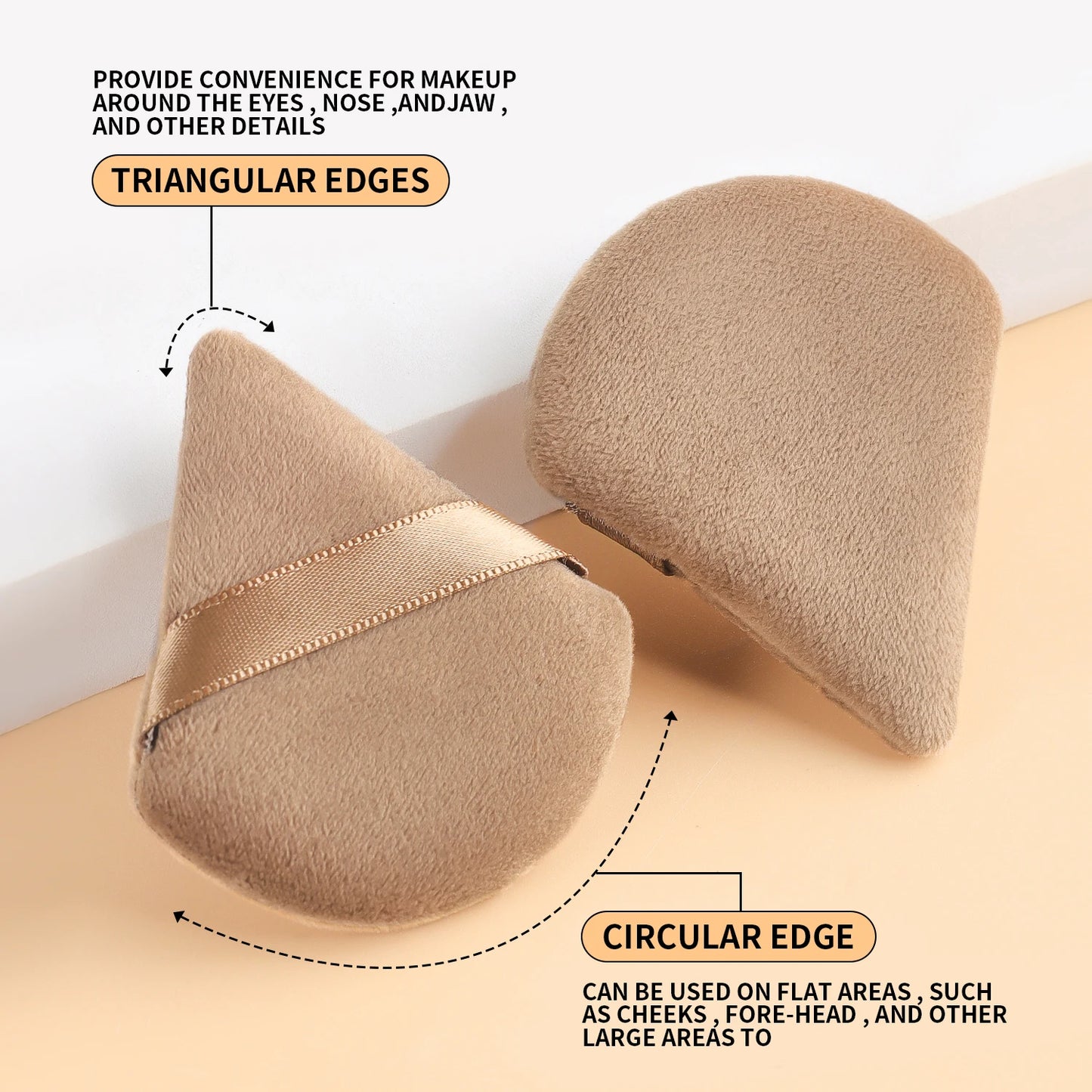 40-piece makeup tool set - 20-piece makeup tools + 16-piece powder puff set + dishwashing, hairband and wristband