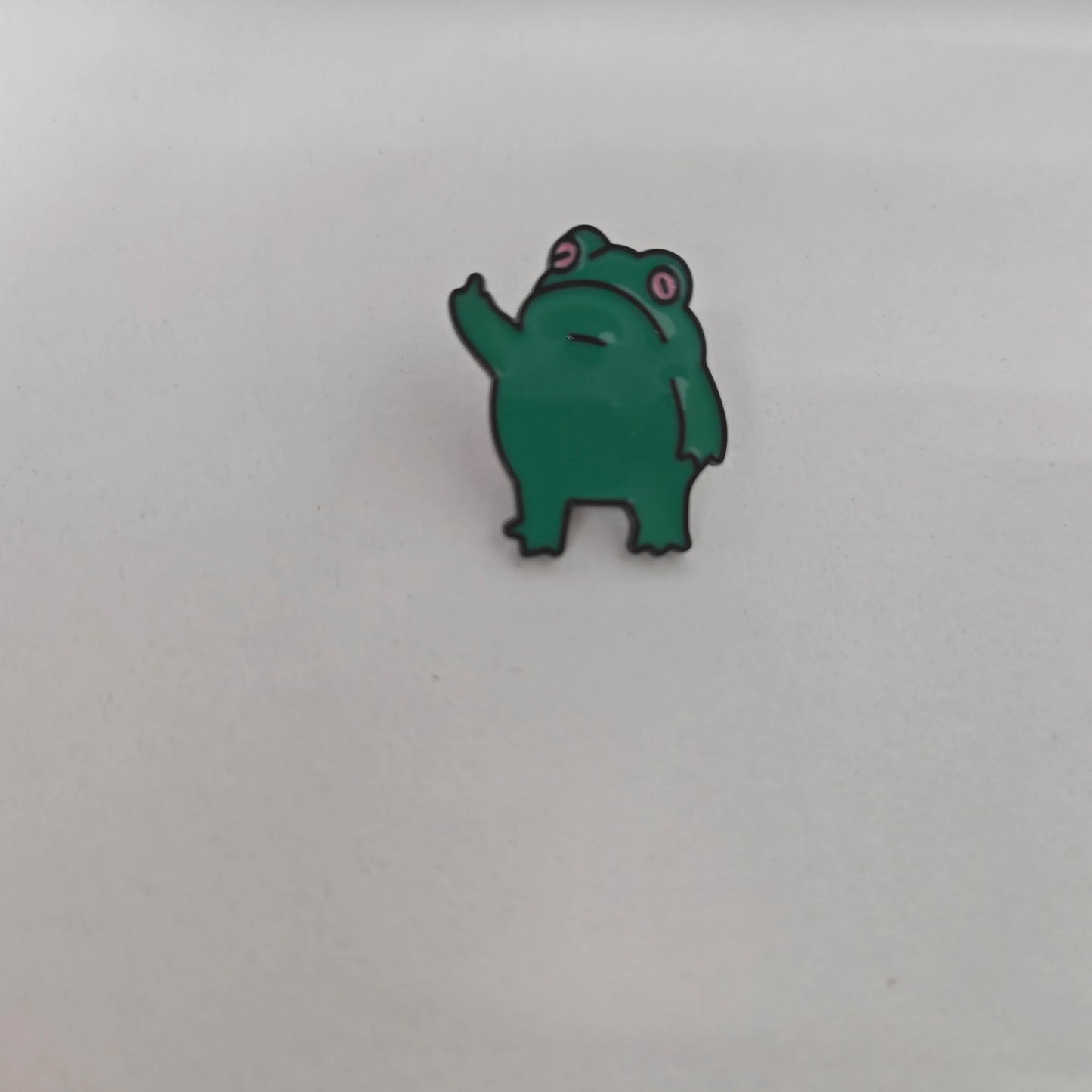 1pcs Cartoon Creative Frog Brooch Cute and Cute Little Frog Brooch Creative Gesture Shape Clothing Dripping Badge
