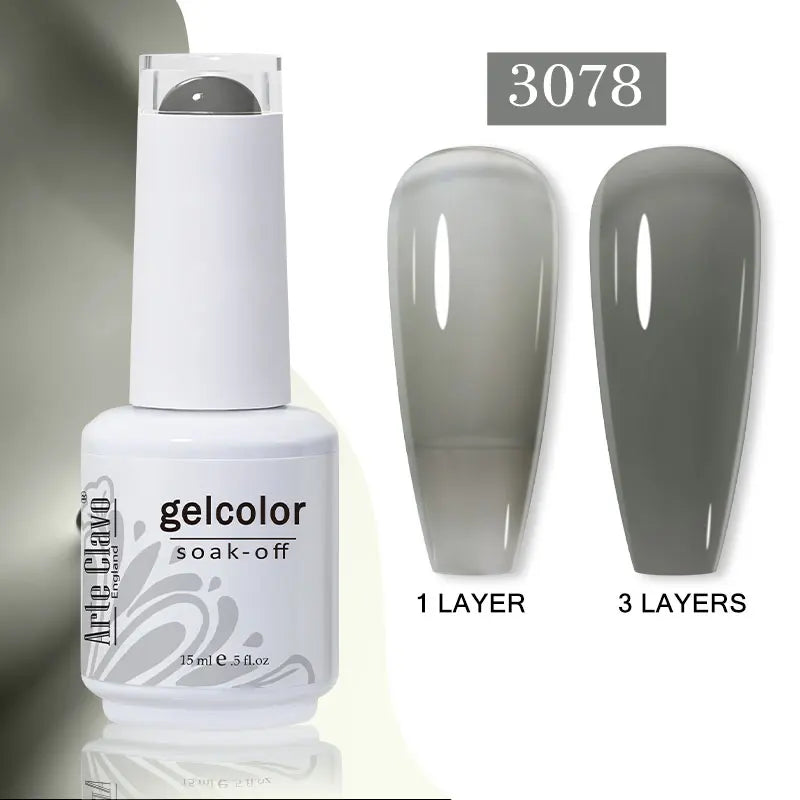 Arte Clavo 15ml Gel Polish Hybrid Varnishes 179 Colors Nails Art For Manicure Soak Off UV Need Top Base Primer Gel Nail Polish
