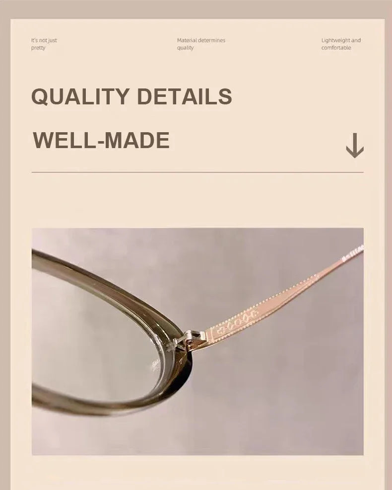 Fashionable Thick Edge Oval Small Frame Anti-blue Light Reading Glasses For Women Senior Middle-aged And Elderly Glasses