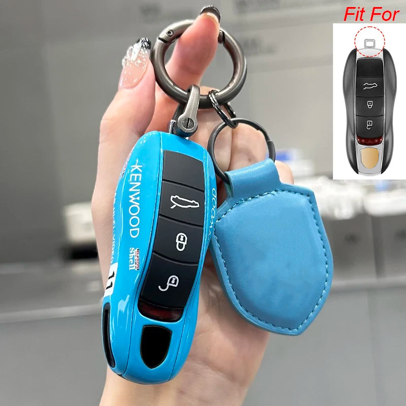 For Porsche Cayenne 718 MACAN Panamera 911 Macan Boxster Cayman Remote Multiple Painting Car Key Case Replace Cover Accessories