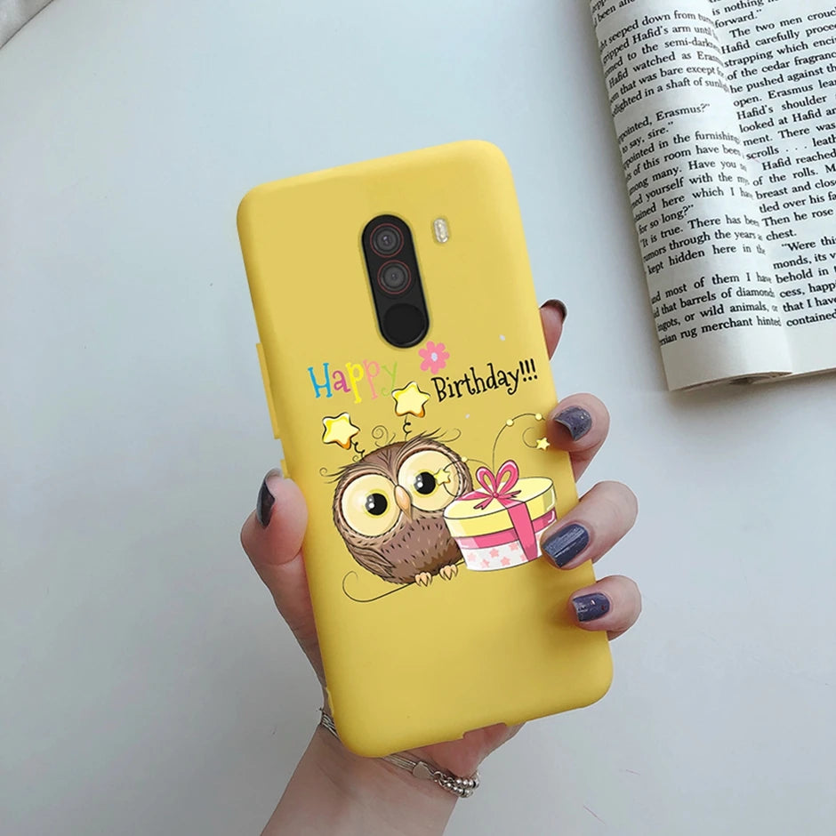 For xiaomi Pocophone F1 Case for xiaomi Poco F1 Case Silicone Soft TPU Phone Cases for PocoF1 Back Cover Heart Butterfly Bumper