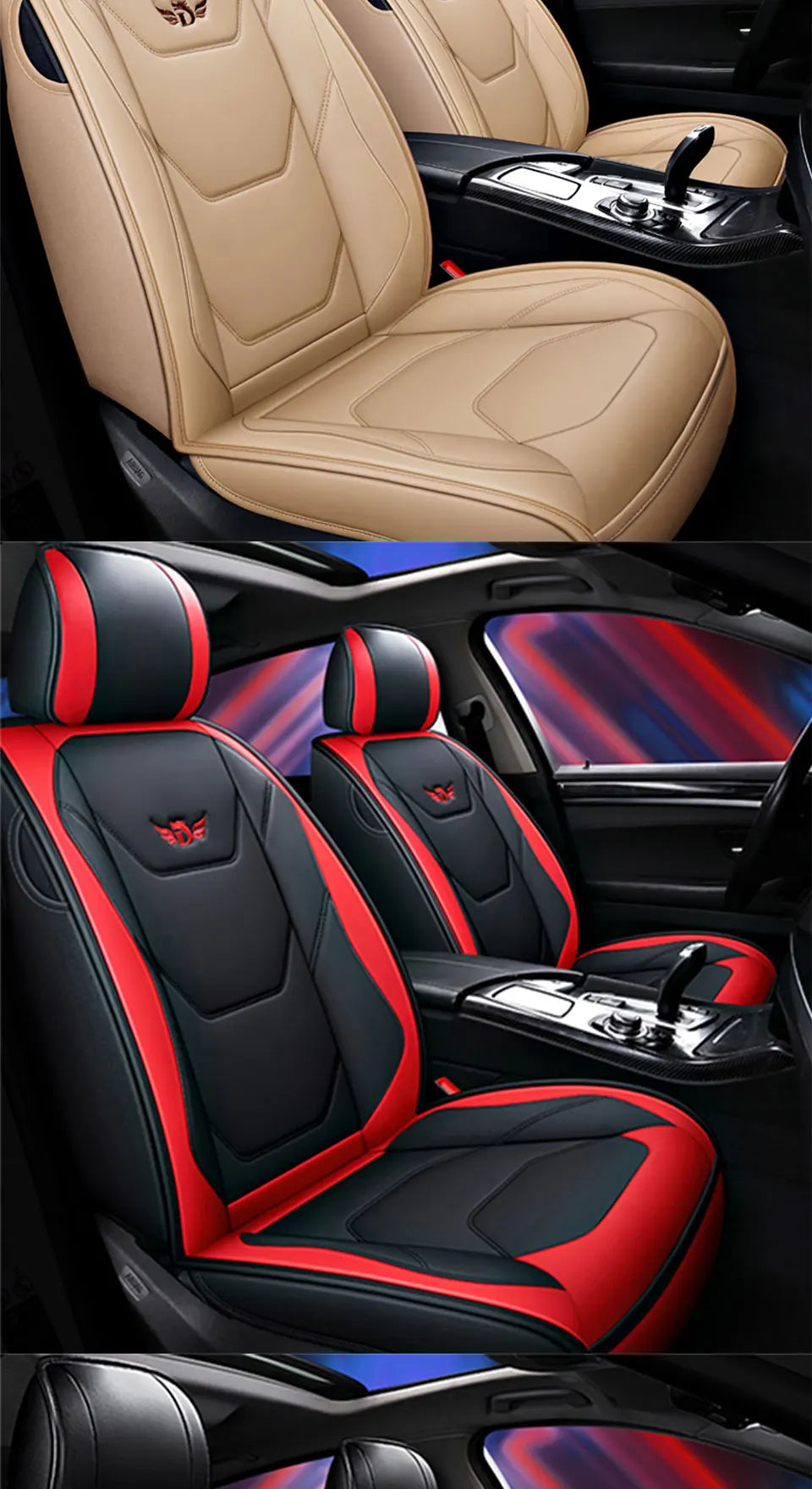 Leather Car Seat Cover For Ford Focus 2 MK1 MK3 Mondeo MK4 Fiesta MK7 Fusion Kuga Ranger Explorer 5 Figo Taurus Auto Accessories