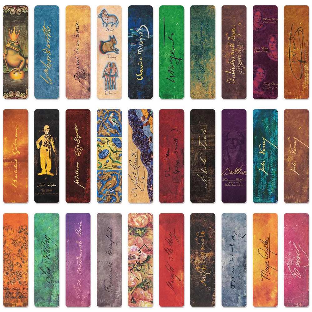 30PCS Celebrity Manuscripts, Bookmarks, Personalized and niche Decorations, Student Books, Page Annotations, Bookmarks, Gifts