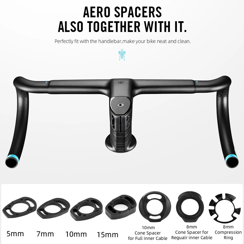 LEXON VERO Full Carbon Road Bike Handlebar Full Inner Cable Urltra-Light Bicycle Racing Handlebars Cycling Product Accessories