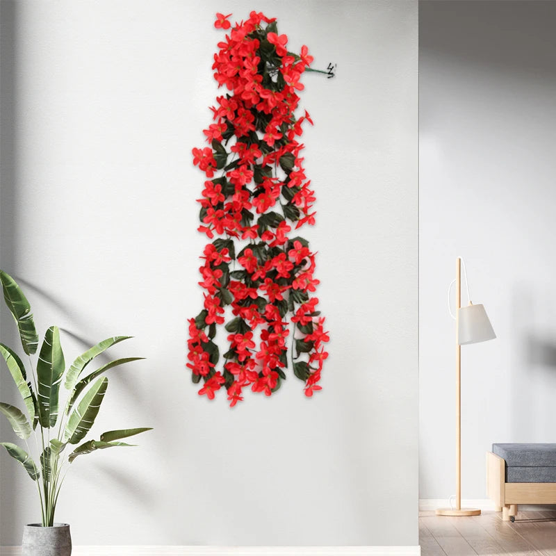 75CM Violet Artificial Flower Party Decoration Simulation Valentine S Day Wedding Wall Hanging Basket Flower Orchid Fake Flower